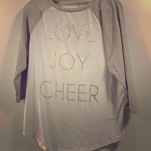 ❤️Love-Joy-Cheer Raglan tee